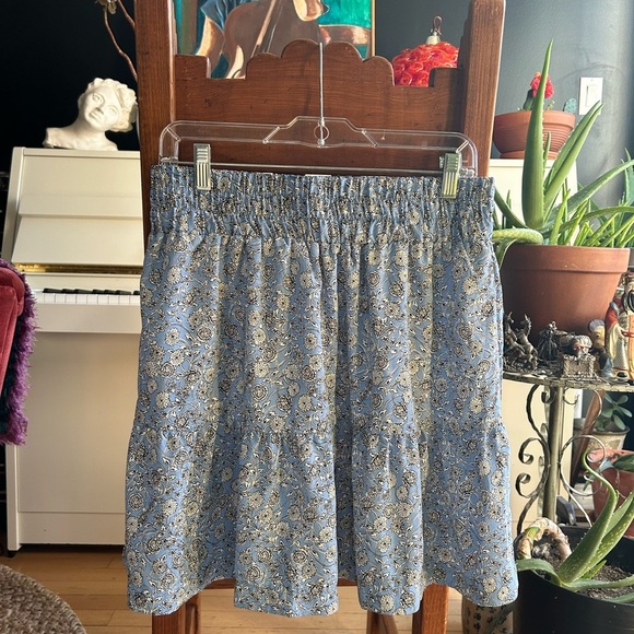 Floral Blue Skirt By Véro Véronique Cloutier Medium - Picture 1 of 15
